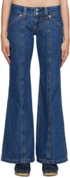 Levi's Indigo Noughties Big Bell Jeans In I'm Never Wrong Ston