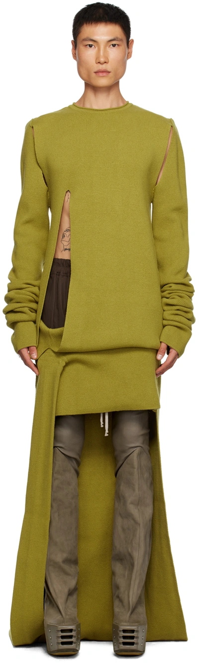 Rick Owens Yellow Banana Jumper In 32 Acid