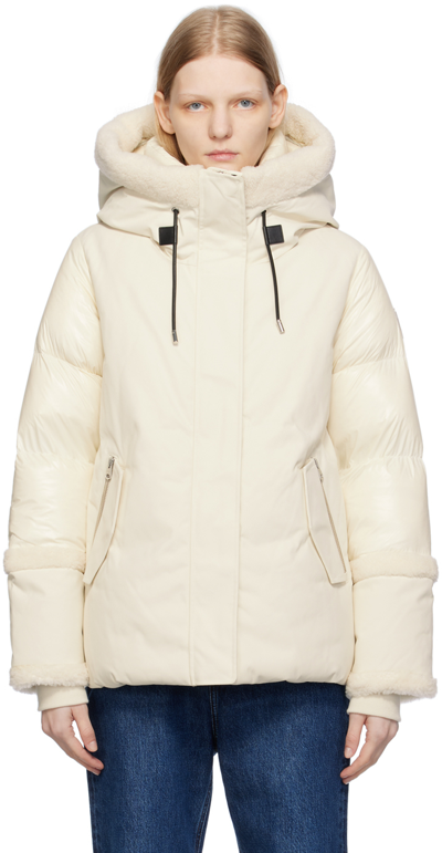 Mackage Off-white Cyrah Down Jacket In Cream