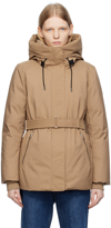 Mackage Tan Jeni Down Jacket In Light Camel