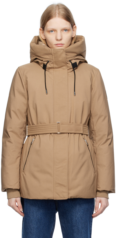 Mackage Tan Jeni Down Jacket In Lt Camel