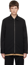 Jil Sander Recycled Polyester Gabardine Overshirt In Chocolate Brown