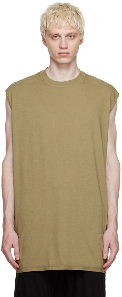 Rick Owens Drkshdw Tarp Cotton Jersey T-shirt In Green