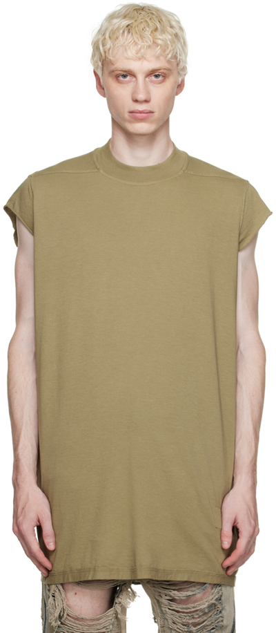 Rick Owens Drkshdw Khaki Jumbo T-shirt In 25 Pale Green
