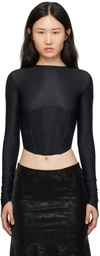 Misbhv Pandora Long-sleeve Top In Black