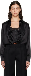 Alexander Wang T Black Layered Shirt In 001 Black