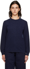 ALEXANDER WANG T NAVY GLITTERED LONG SLEEVE T-SHIRT