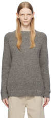 Totême Llama Wool-blend Sweater In 074 Grey Melange