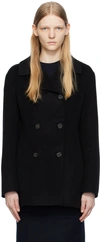 TOTÊME BLACK STRUCTURED-WAIST JACKET