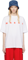 Marni Polka Logo T-shirt In White