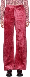 Isabel Marant High-waist Straight-leg Corduroy Trousers In 40ry Raspberry