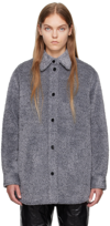 Isabel Marant Celiane Button-up Shirt Jacket In 02gy Grey