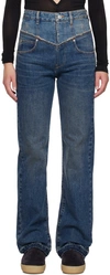 Isabel Marant Blue Noemie Jeans In 30db Dark Blue