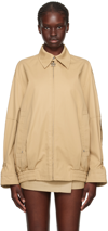 WOOYOUNGMI BEIGE ZIP-UP JACKET