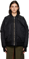 UNDERCOVER BLACK INSULATED BOMBER JACKET