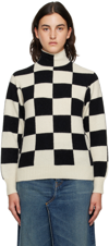 Undercover Off-white & Black Fragment Design Edition Turtleneck In Black Ck