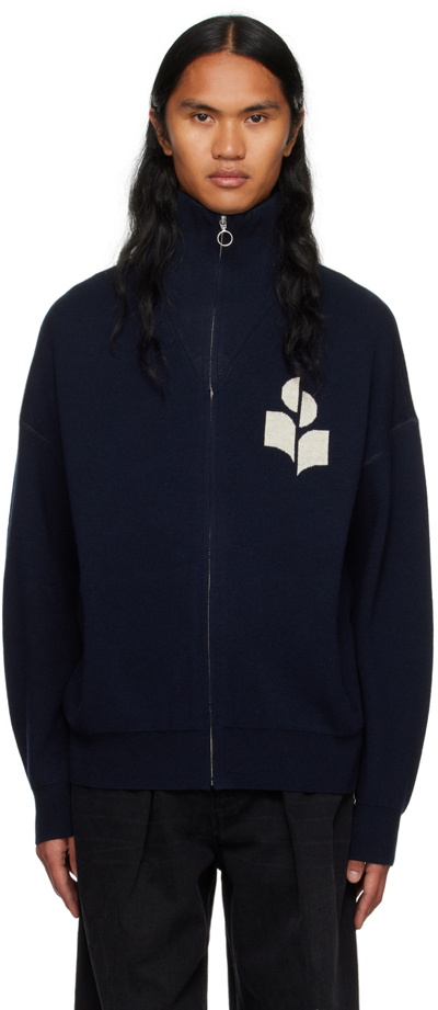 Isabel Marant Alex Zipped Sweatshirt In Blue