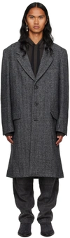 Isabel Marant Marant Johel Herringbone Coat In 02gy Grey