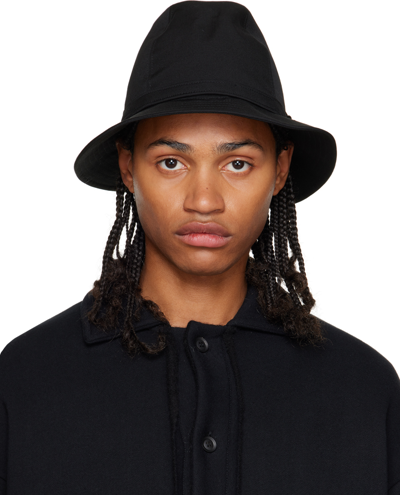 Yohji Yamamoto Black Quilted Fedora In 2 Black