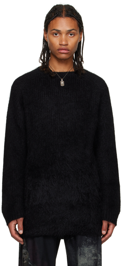 Yohji Yamamoto Black Hand-brushed Sweater In 2 Black
