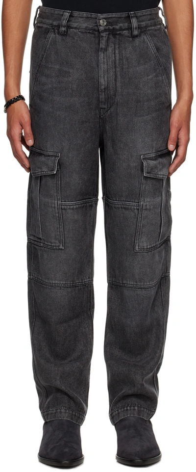 ISABEL MARANT GRAY TERENCE CARGO PANTS