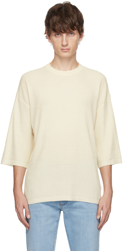 Zegna X The Elder Statesman Off-white Crewneck T-shirt In N01 White