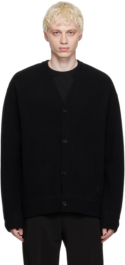 Wooyoungmi Black Essential Cardigan In Black 507b