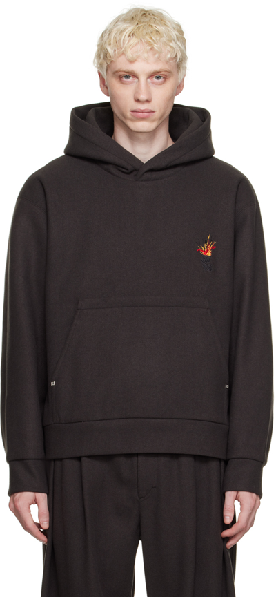 WOOYOUNGMI GRAY VOLCANO HOODIE