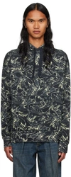 ISABEL MARANT NAVY MARVIN HOODIE