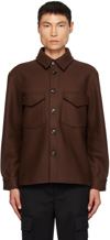 ROHE BROWN BUTTON-UP SHIRT