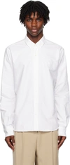 Ami Alexandre Mattiussi Button-down Cotton Shirt In Natural White/168