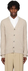 Ami Alexandre Mattiussi Cashmere Cardigan With V-neck In Champagne/265