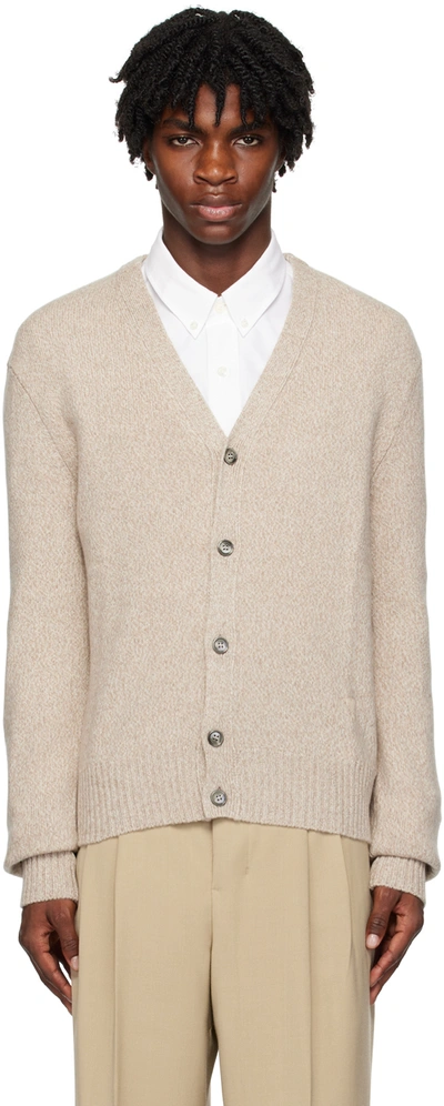 Ami Alexandre Mattiussi Cashmere Cardigan With V-neck In Neutral