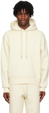 Ami Alexandre Mattiussi Logo Patch Hoodie In Ivory/185