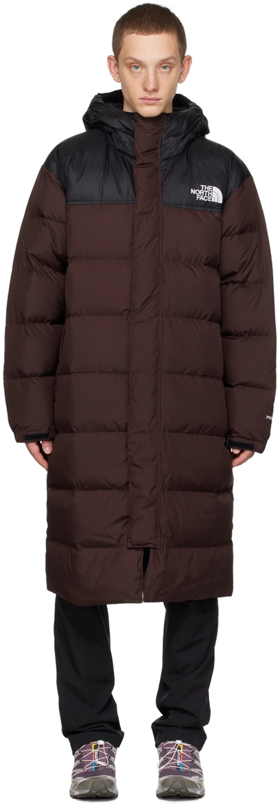 The North Face Nuptse 蓬松派克大衣 In Brown