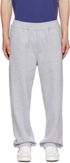 STUSSY GRAY EMBROIDERED SWEATPANTS