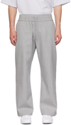 FUMITO GANRYU GRAY SIDE CONCEAL TROUSERS