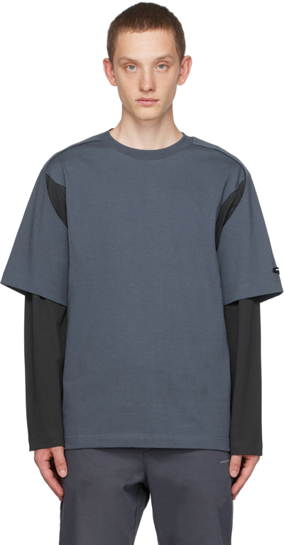 Affxwrks Blue & Gray Dual Sleeve Long Sleeve T-shirt