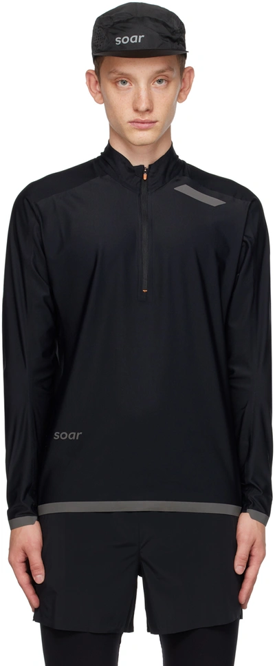 Soar Black Windbreaker Sweater