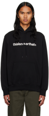 THISISNEVERTHAT BLACK EMBROIDERED HOODIE