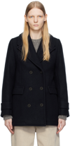 TOTÊME NAVY DOUBLE-BREASTED COAT