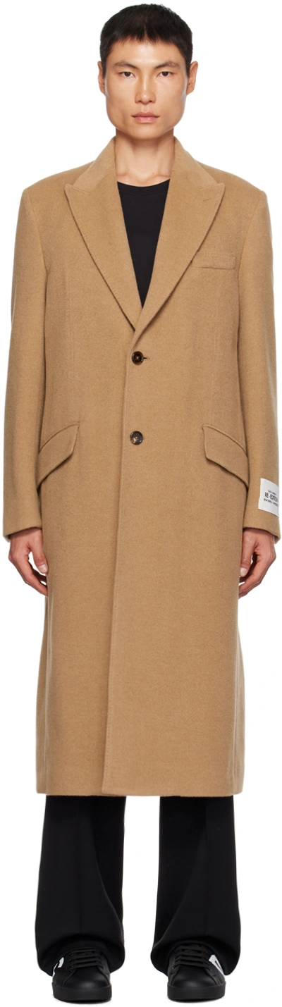 Dolce & Gabbana Tailored Single-breasted Coat In Neutrals