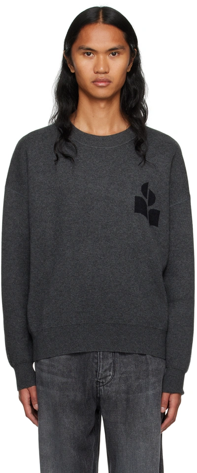 Isabel Marant Atley Logo Jumper In Grey