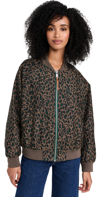 Scotch & Soda Leopard-print Bomber Jacket In Creatures Of The Night