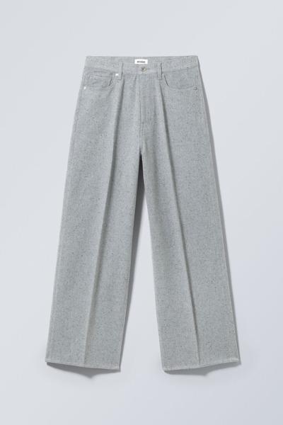 Weekday Unisex Parachute Baggy Pants In Gray Exclusive To Asos