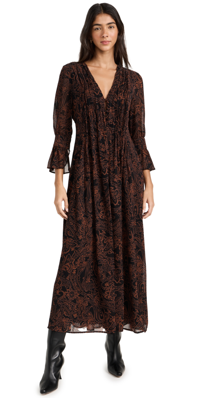 O.p.t Millie Dress In Black Paisley