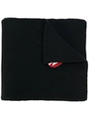 SAINT LAURENT EMBELLISHED PATCH KNITTED SCARF,4859403Y20612174958