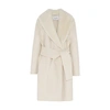 YVES SALOMON CASHMERE COAT WITH MINK COLLAR AND REMOVABLE LINING
