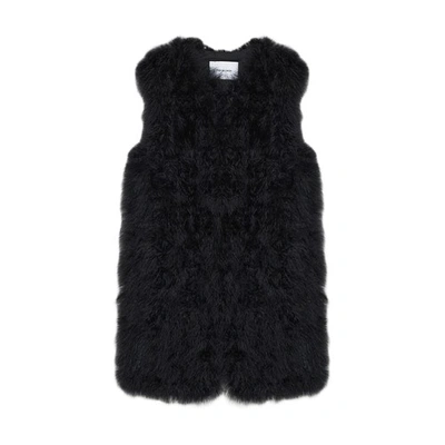 YVES SALOMON LONG FEATHER GILET