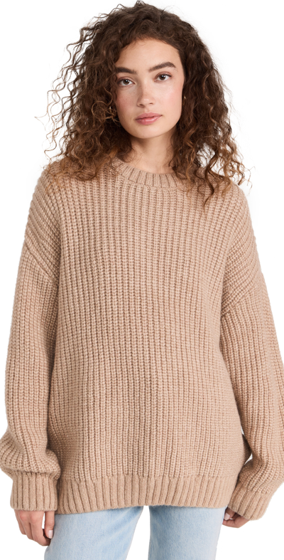 Anine Bing Beige Sydney Sweater In Cream